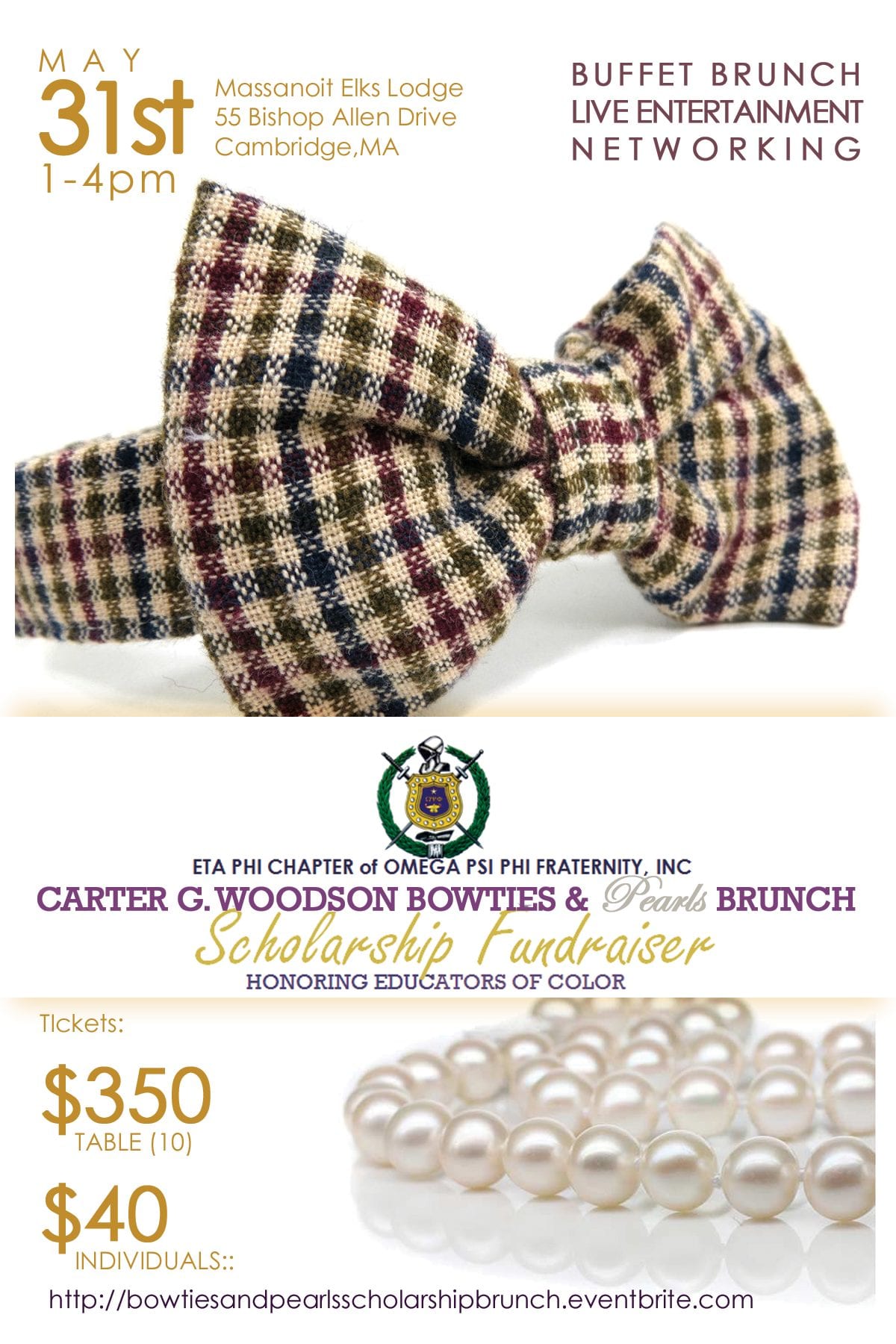 Carter G.. Woodson BowTies and Pearls Scholarship Fundraiser: Honoring Male Educators of Color