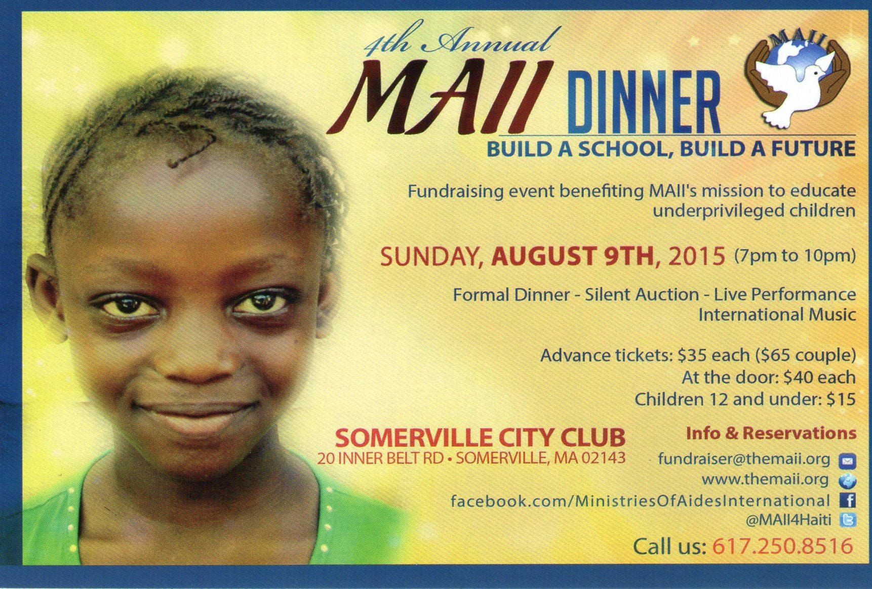 M.A.I.I Fundraising Dinner: Build a School, Build a Future