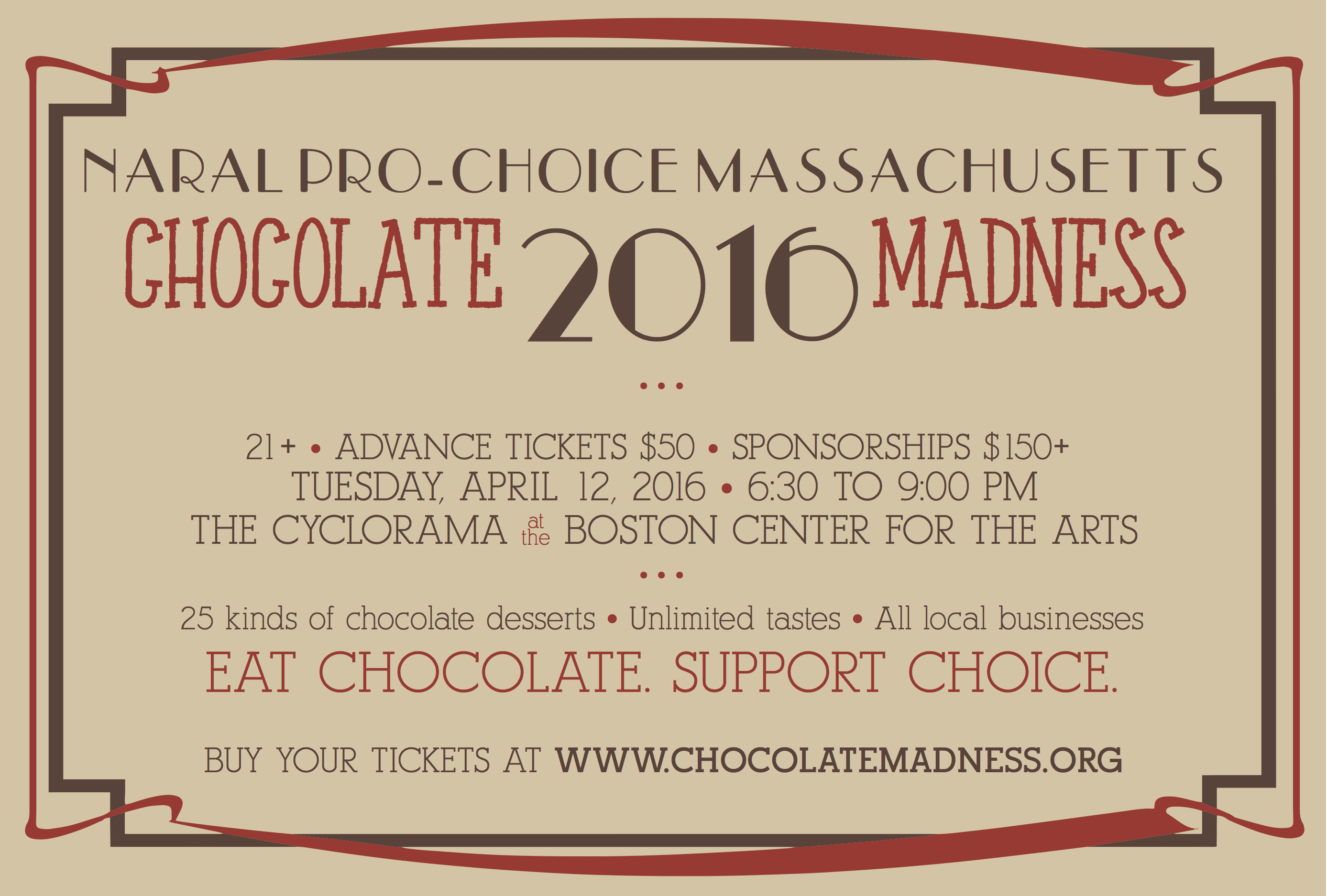 NARAL Pro-Choice Massachusetts Chocolate Madness 2016