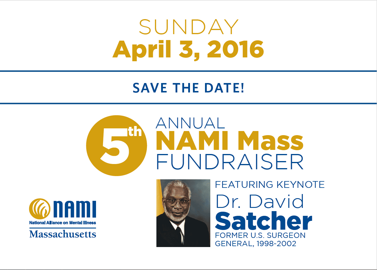 National Alliance on Mental Illness of Massachusetts 5th Annual Fundraiser with Keynote Speaker Dr. David Satcher