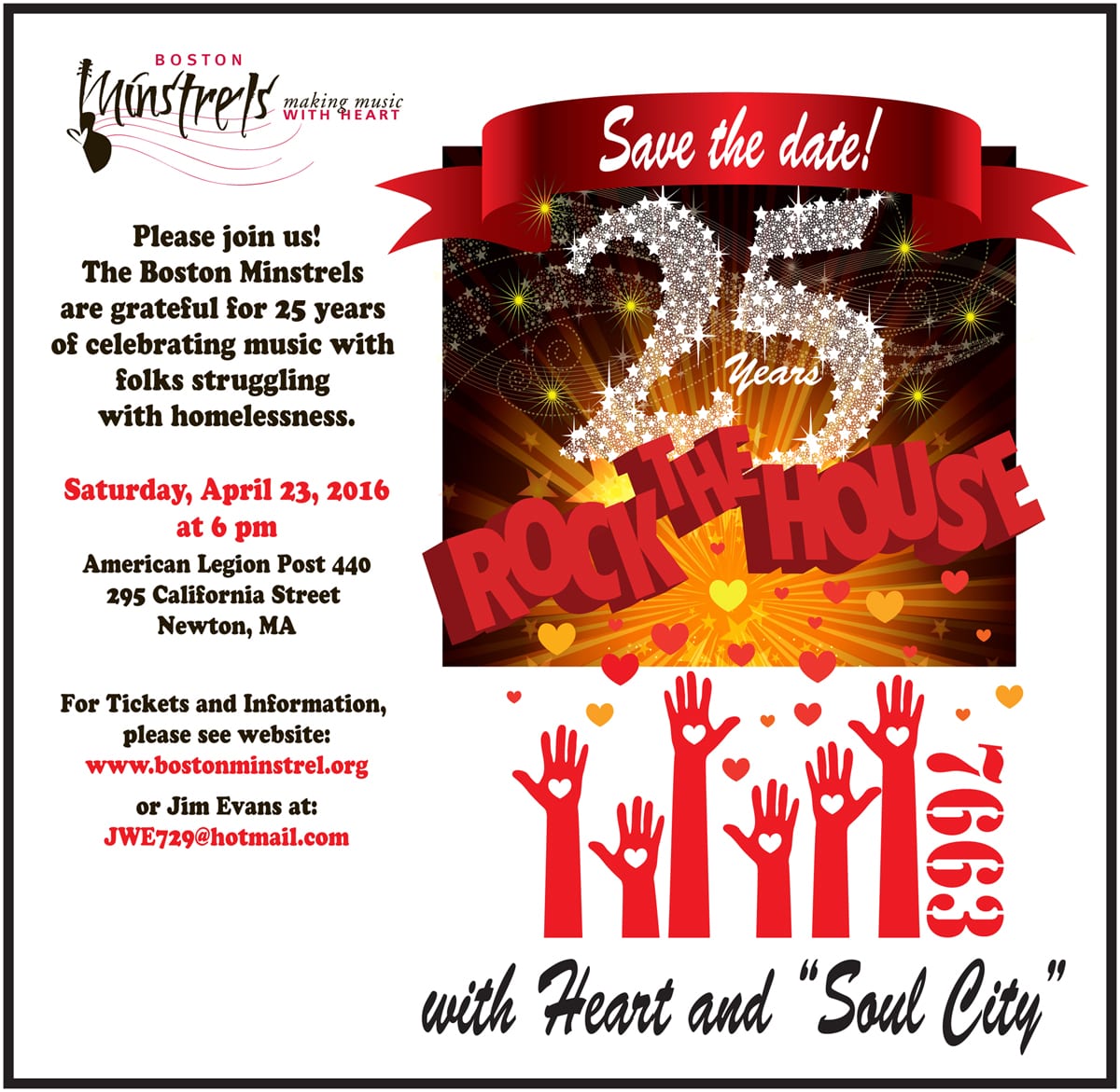 Boston Minstrels 25th Anniversary Fundraiser