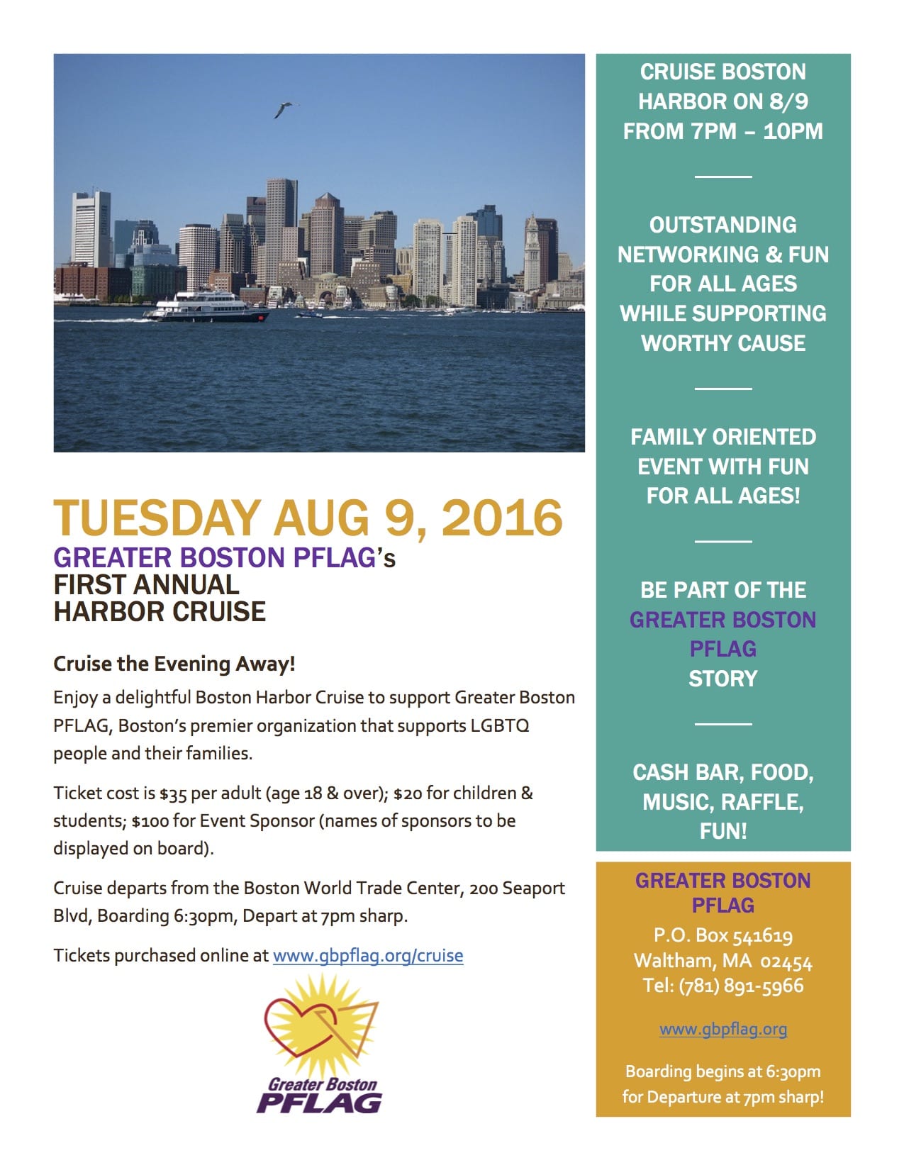 Greater Boston PFLAG Harbor Cruise