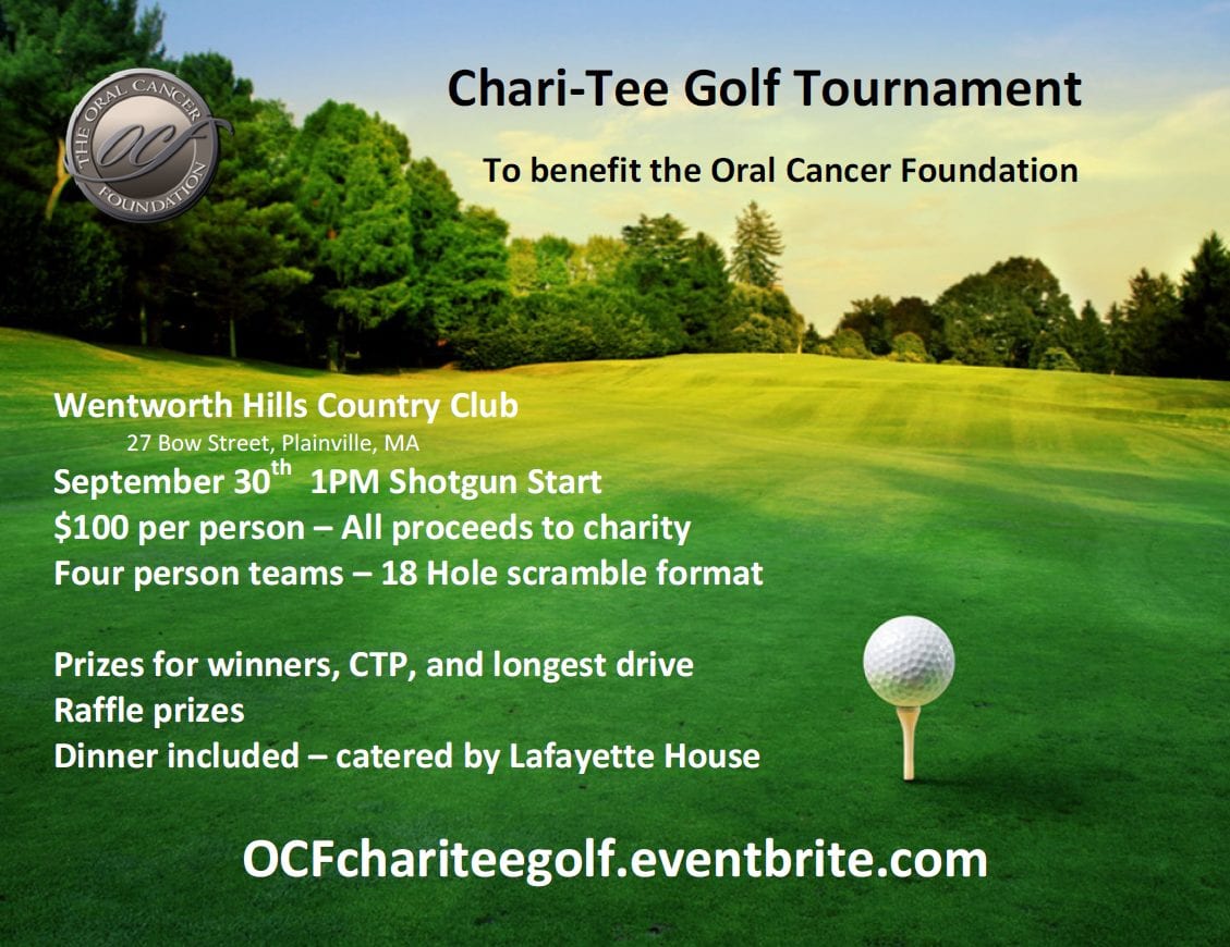 Charity Golf Tournament to benefit the Oral Cancer Foundation