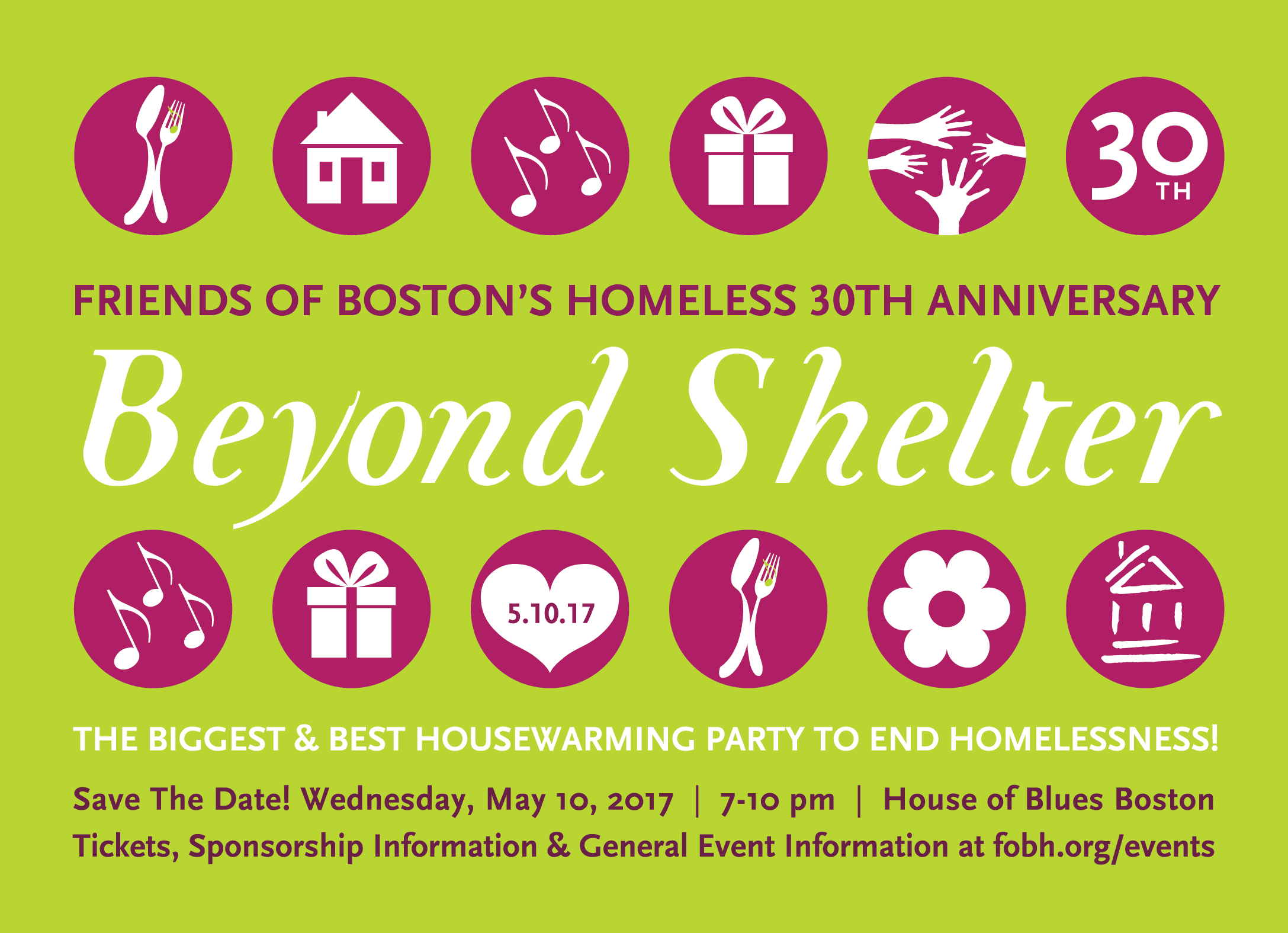 Friends of Boston's Homeless 30th Annual Beyond Shelter Event