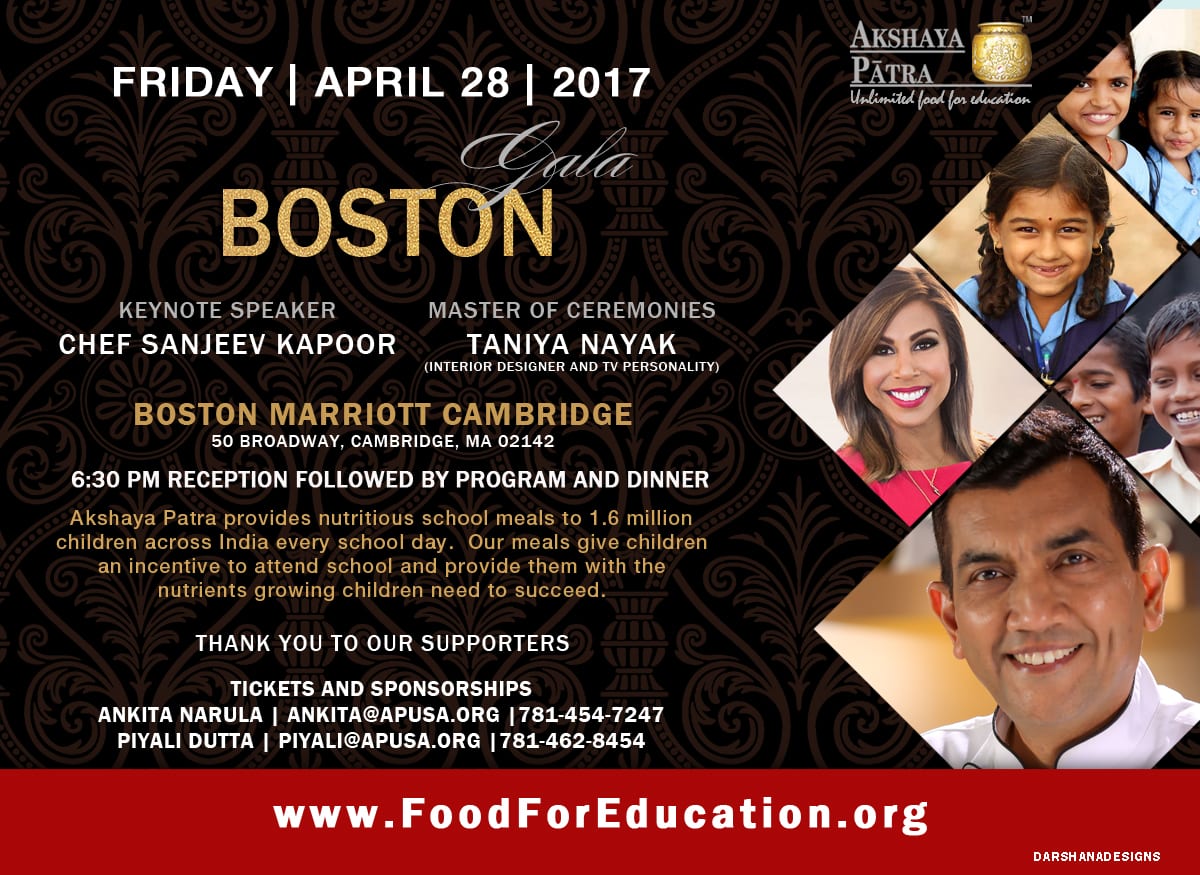 Akshaya Patra Boston Benefit Event 2017