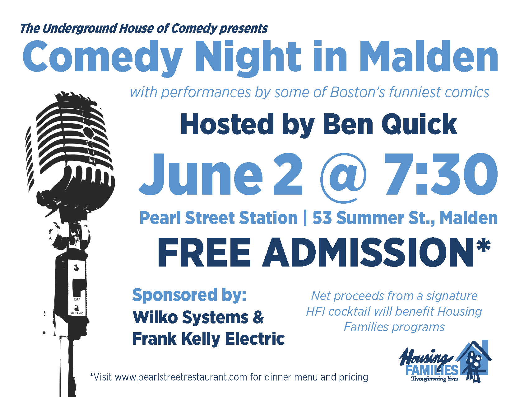 Comedy Night in Malden - Benefitting Housing Families