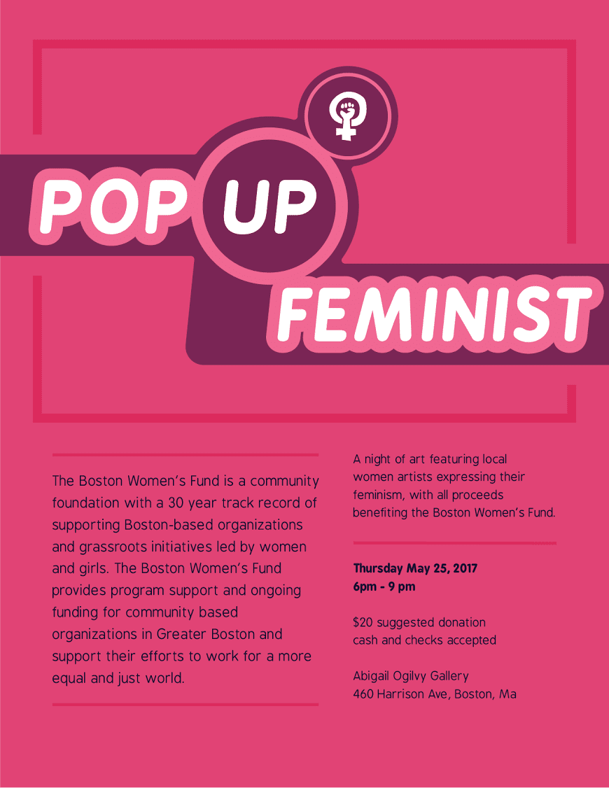 Pop Up Feminist: A Benefit for the Boston Women's Fund