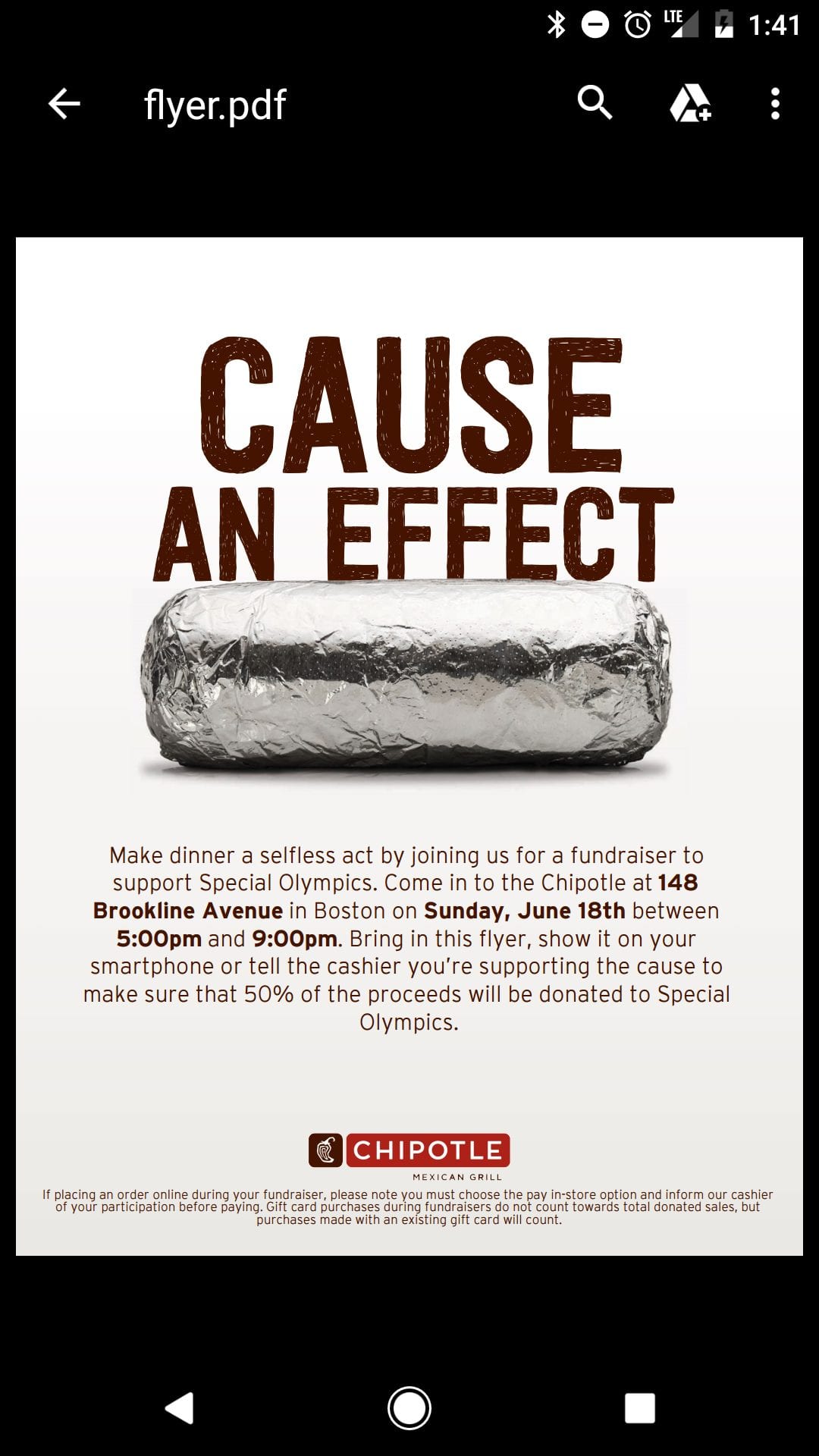 Chipotle in Fenway to benefit Special Olympics